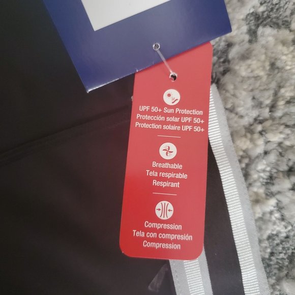 Champion Women's White Side Stripes High Rise Tights, Black Plus Size 2XL NWT - Picture 9 of 13